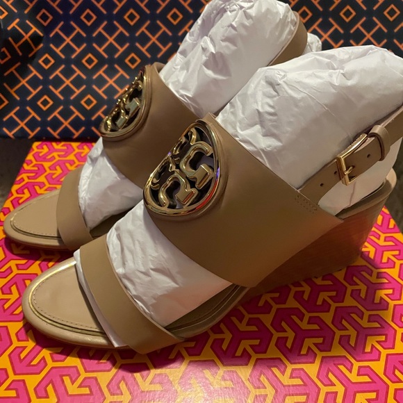 Tory Burch Miller Wedge Sandals 25mm | Shopbop Tory Burch Miller Wedge Sandals  sz 7.5 brand new
